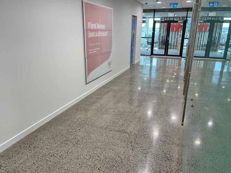 Glossy finish after commercial floor polishing in Auckland